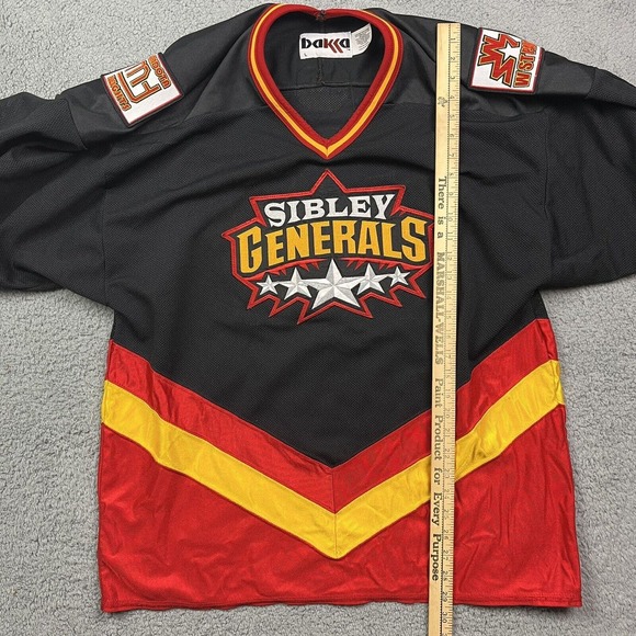 Vintage Sibley Generals Hockey Jersey Minnesota MN St Paul Size L - Picture 7 of 8